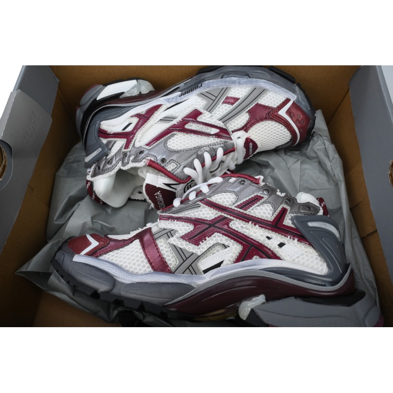 Balenciaga Runner Sneaker White Wine Red 677403 W3RB3 9069