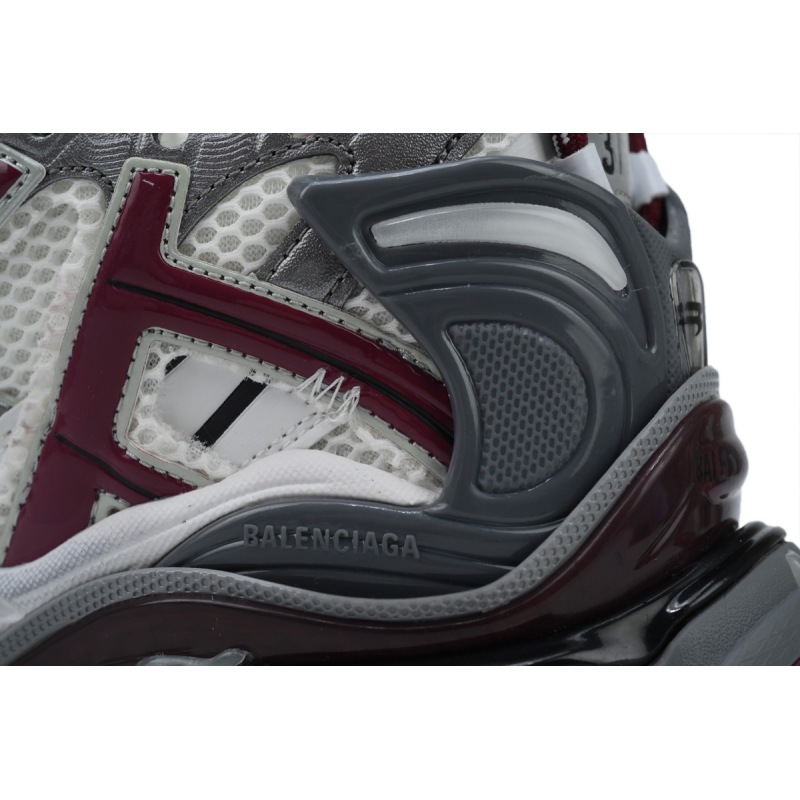 Balenciaga Runner Sneaker White Wine Red 677403 W3RB3 9069