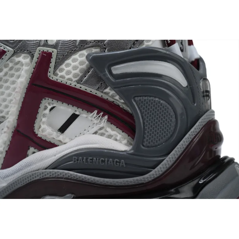 Balenciaga Runner Sneaker White Wine Red 677403 W3RB3 9069
