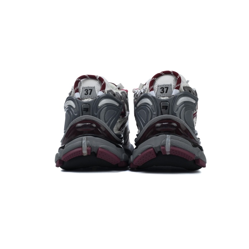 Balenciaga Runner Sneaker White Wine Red 677403 W3RB3 9069