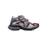 Balenciaga Runner Sneaker White Wine Red 677403 W3RB3 9069