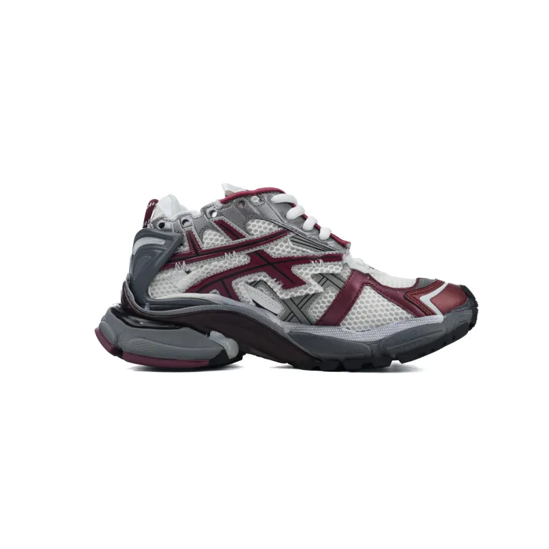 Balenciaga Runner Sneaker White Wine Red 677403 W3RB3 9069