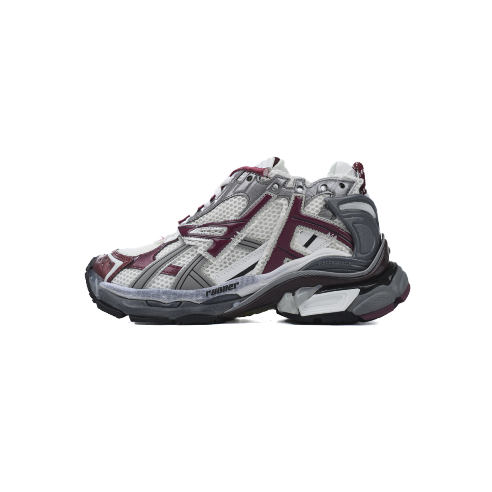 Balenciaga Runner Sneaker White Wine Red 677403 W3RB3 9069