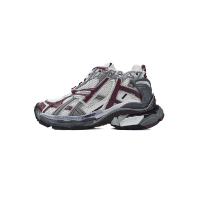 Balenciaga Runner Sneaker White Wine Red 677403 W3RB3 9069 01