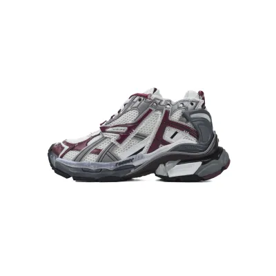 Balenciaga Runner Sneaker White Wine Red 677403 W3RB3 9069 01