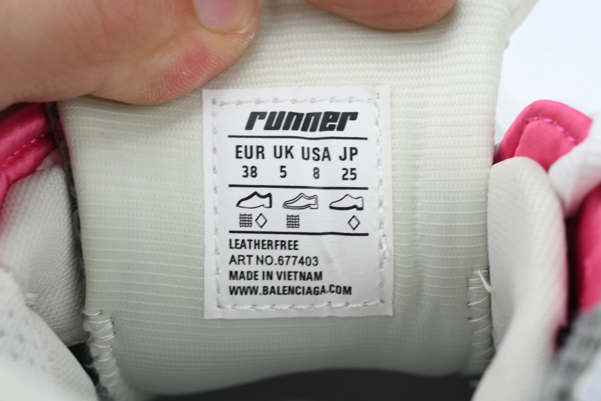 Balenciaga Runner Sneaker White Yellow Purple 677403 W3RBB 9069