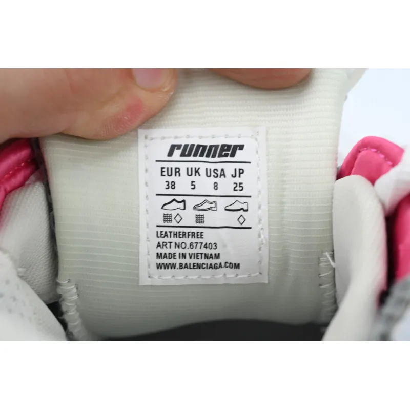 Balenciaga Runner Sneaker White Yellow Purple 677403 W3RBB 9069