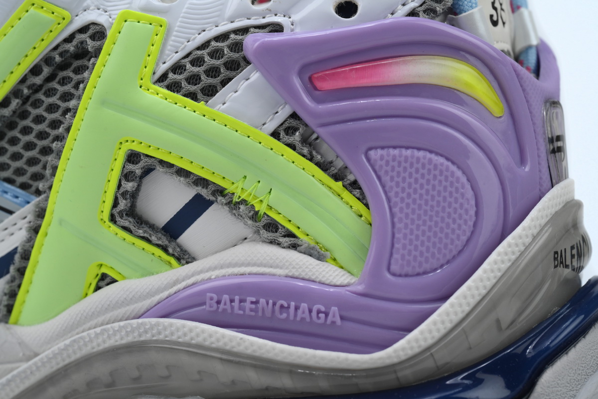 Balenciaga Runner Sneaker White Yellow Purple 677403 W3RBB 9069