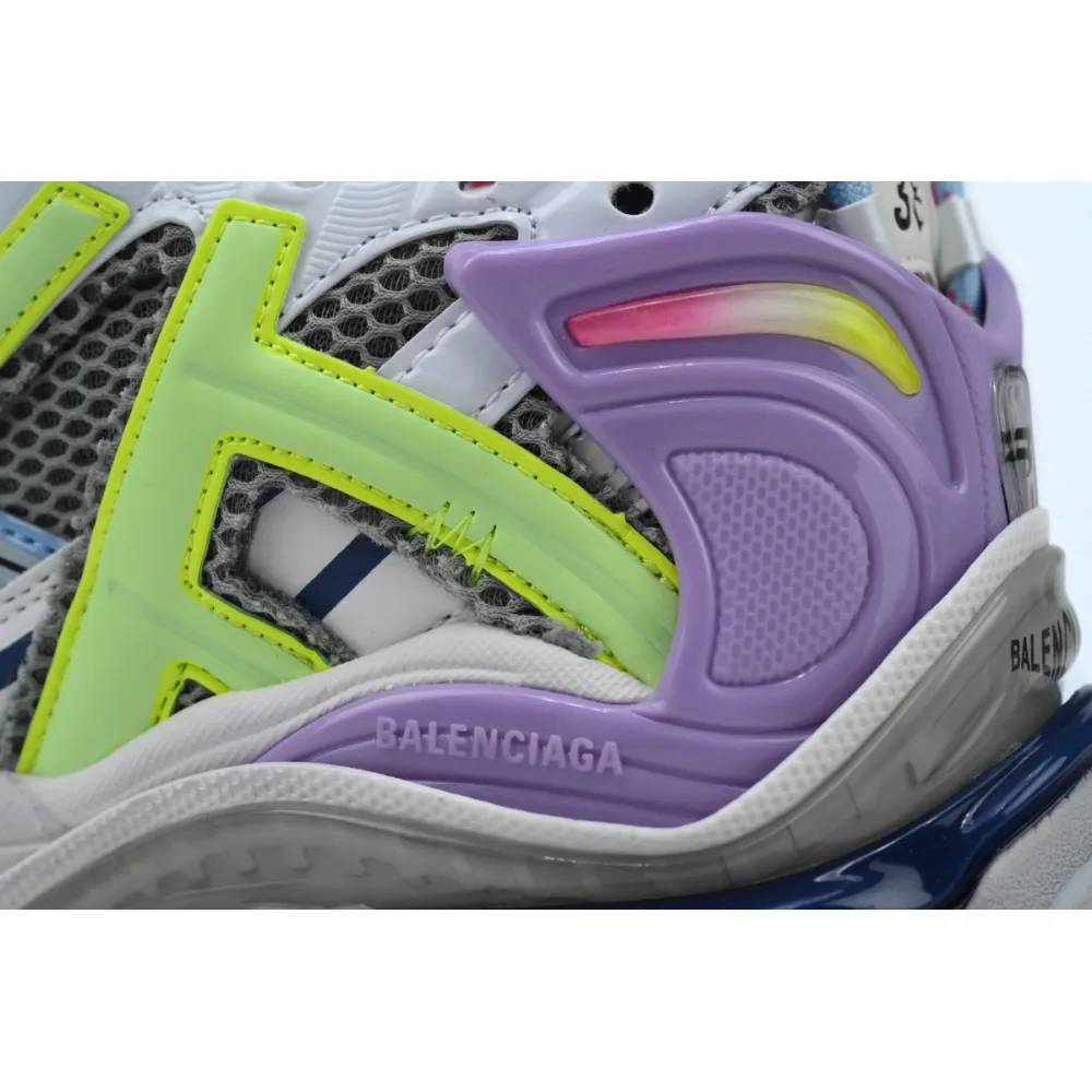 Balenciaga Runner Sneaker White Yellow Purple 677403 W3RBB 9069