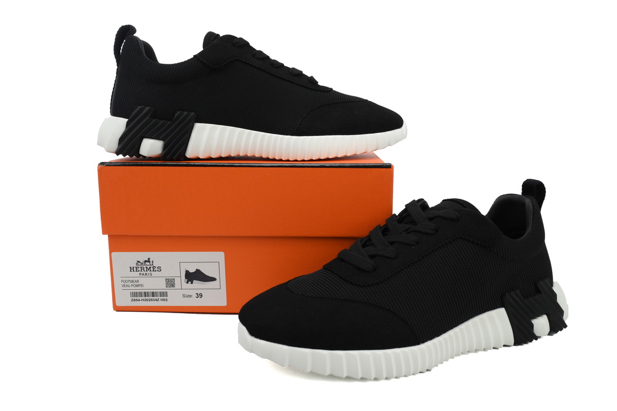 Hermes Bouncing Sneaker Black And White 