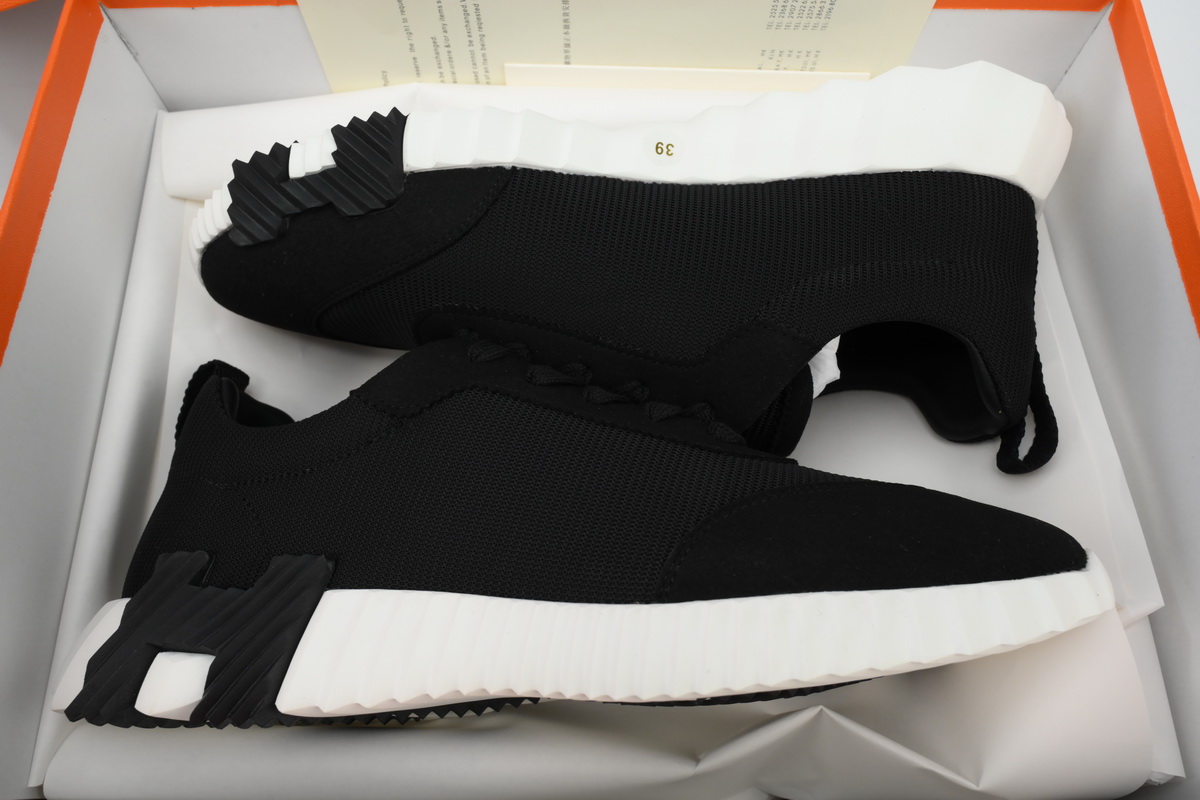 Hermes Bouncing Sneaker Black And White 