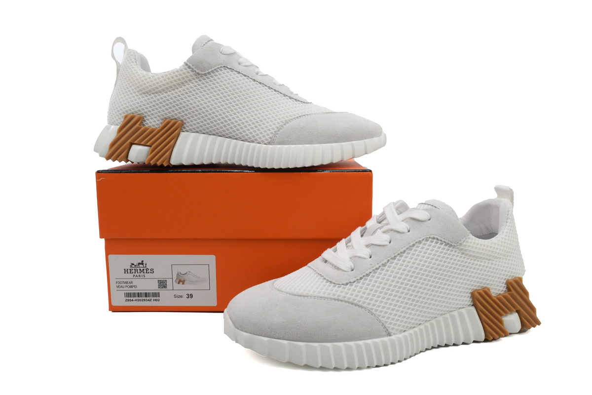 Hermes Bouncing Sneaker Grey Orange