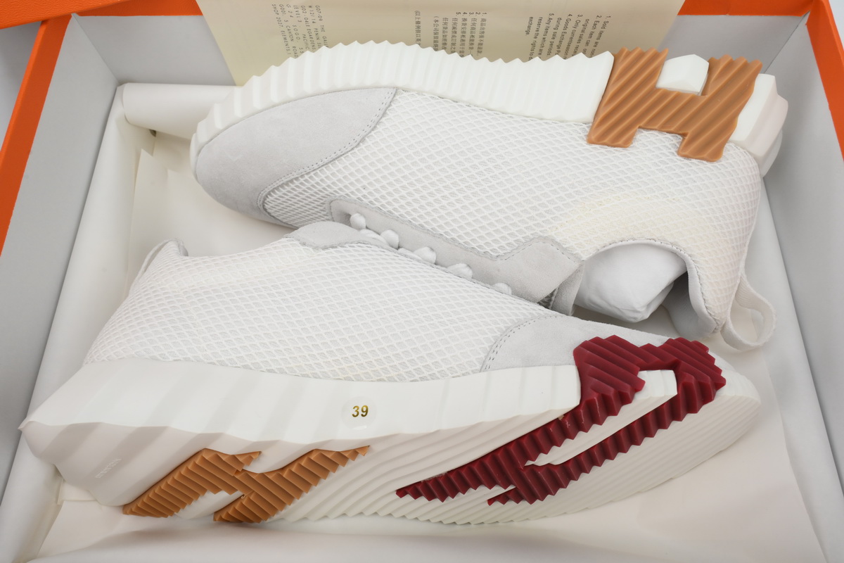 Hermes Bouncing Sneaker Grey Orange