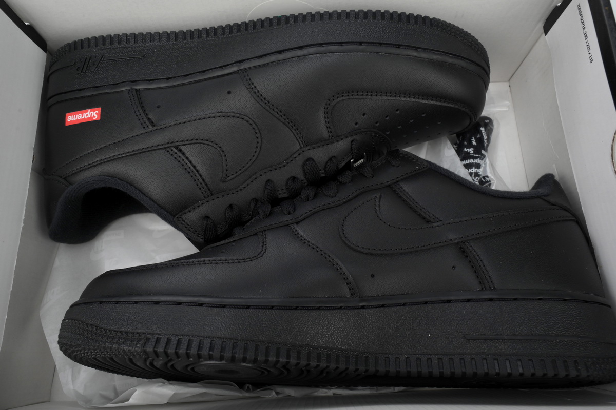 LJR Batch Supreme x Air Force 1 Low Black CU9225-001