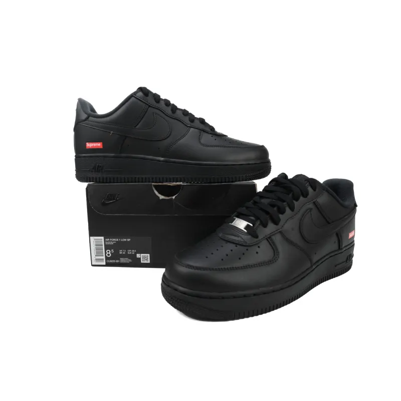 LJR Batch Supreme x Air Force 1 Low Black CU9225-001