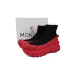 Moncler Trailgrip Leather Sneaker Black And Red J109B4M 00060 M3809P