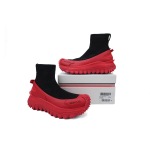 Moncler Trailgrip Leather Sneaker Black And Red J109B4M 00060 M3809P
