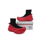 Moncler Trailgrip Leather Sneaker Black And Red J109B4M 00060 M3809P