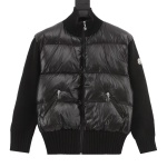 Moncler Filled Bomber Wool Down Jacket Black YZ MM003