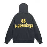 Balenciaga Tape Type Ripped Pocket Hoodie Oversized Black/Blue/Black Blue YZ 0400018953488