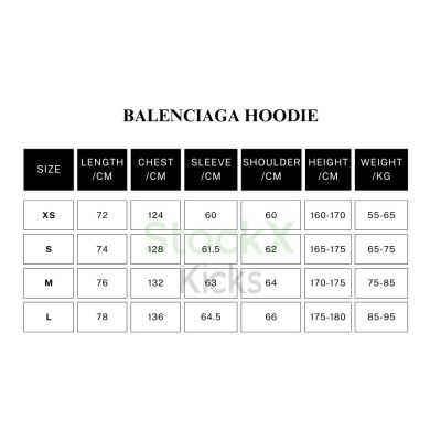 Balenciaga Tape Type Ripped Pocket Hoodie Oversized Black/Blue/Black Blue YZ 0400018953488 02