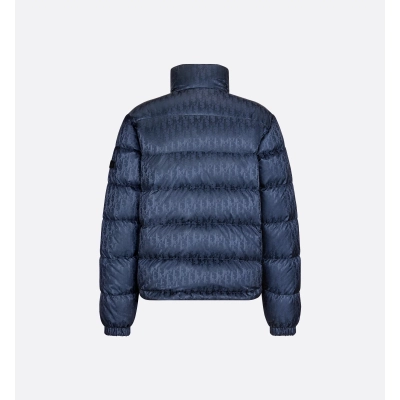 Dior Oblique Down Jacket Navy Blue Technical Jacquard 02
