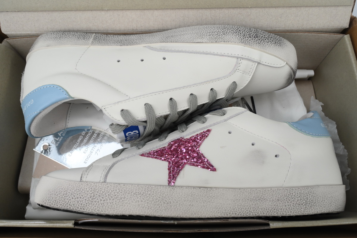 Golden Goose Super Star 'Blue Heel'