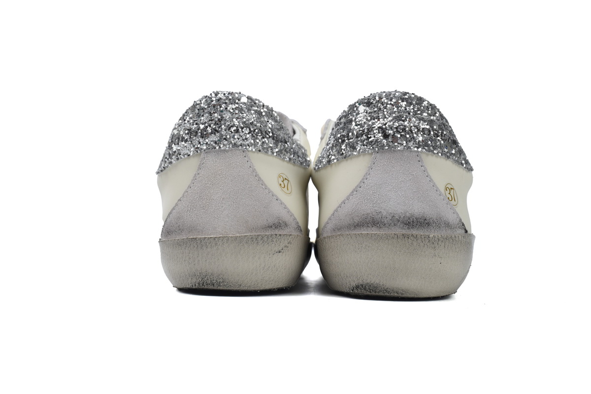 Golden Goose Super Star 'Sparkling Silver Heel'
