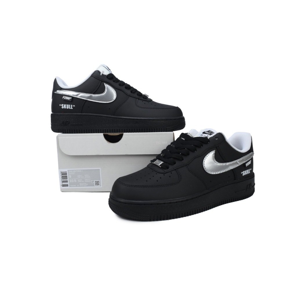 LJR Batch Nike Air Force 1 Low Black Silver FQ4296-101