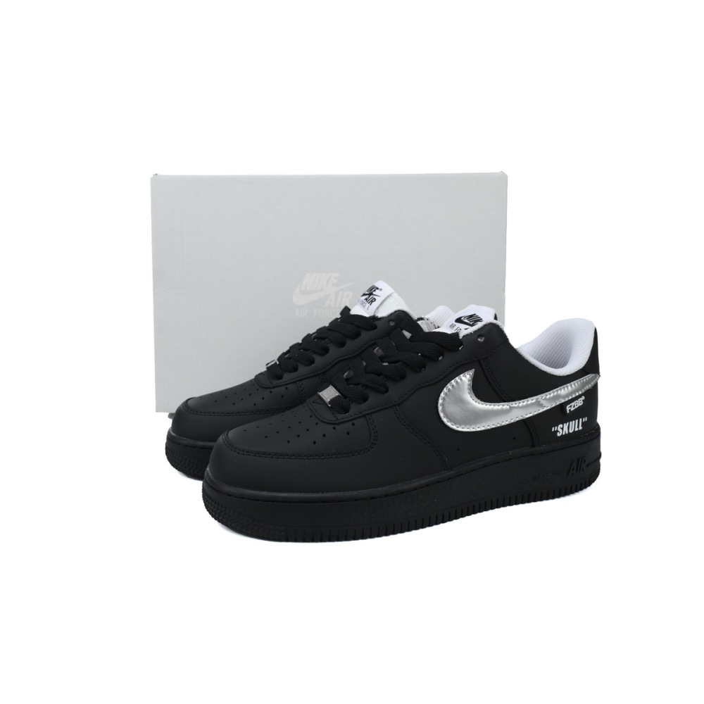 LJR Batch Nike Air Force 1 Low Black Silver FQ4296-101