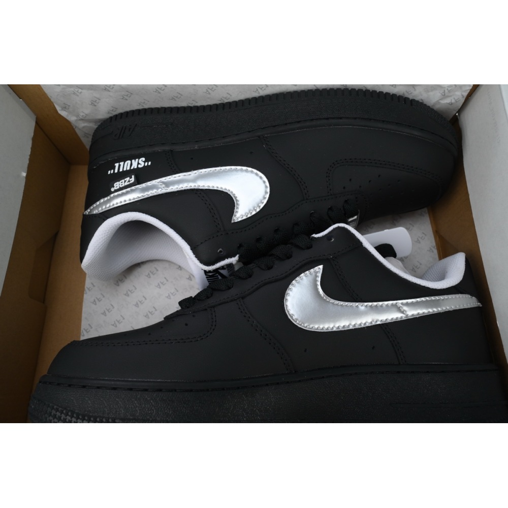 LJR Batch Nike Air Force 1 Low Black Silver FQ4296-101