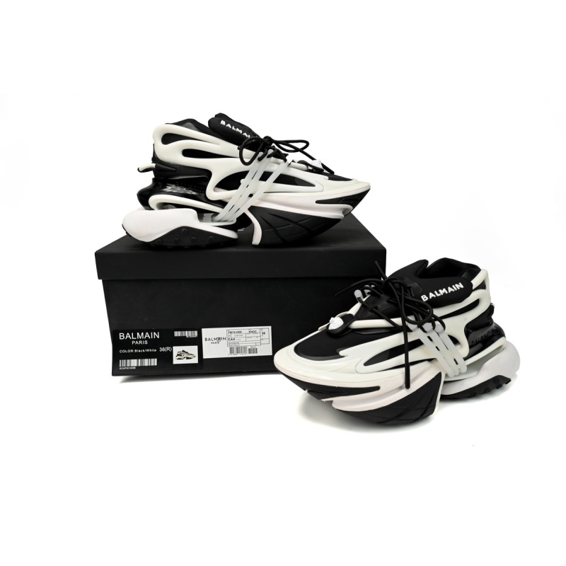 PK God Batch BALMAIN Multikolor Buty sportowe Black And White YM1VJ309