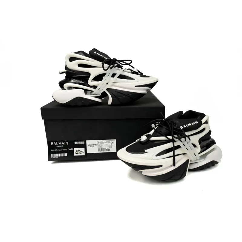 PK God Batch BALMAIN Multikolor Buty sportowe Black And White YM1VJ309