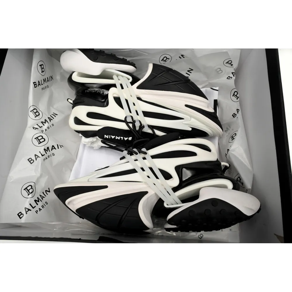 PK God Batch BALMAIN Multikolor Buty sportowe Black And White YM1VJ309