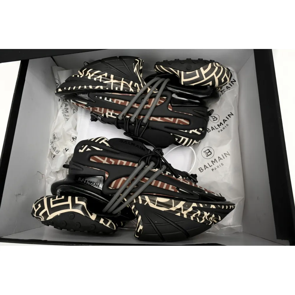 PK God Batch BALMAIN Multikolor Buty sportowe Lattice YM1VJ309