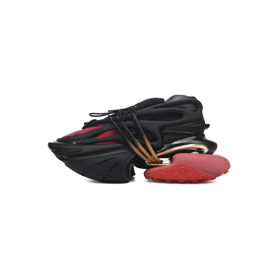 PK God Batch Balmain Unicorn Low-Top Black Red YM1VJ309 01