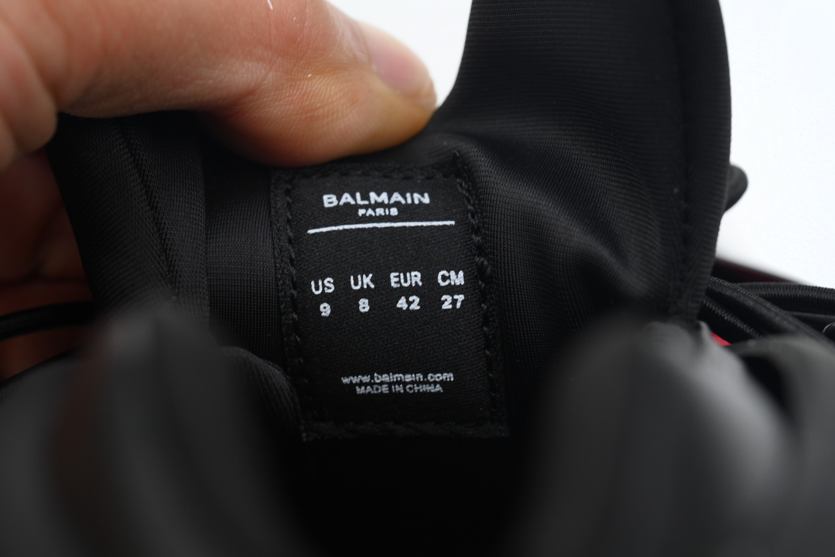 PK God Batch Balmain Unicorn Low-Top Black Red YM1VJ309