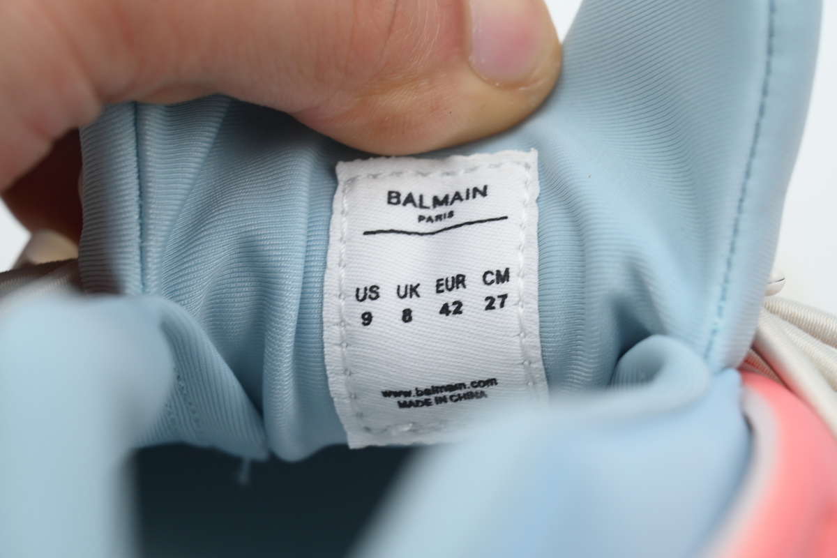 PK God Batch Balmain Unicorn Low-Top Grey Blue Red YM1VJ309