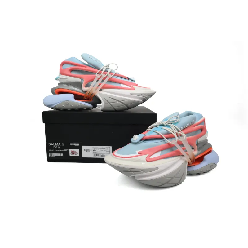 PK God Batch Balmain Unicorn Low-Top Grey Blue Red YM1VJ309