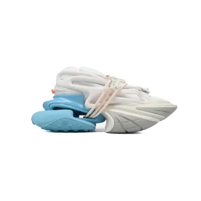 PK God Batch Balmain Unicorn Low-Top White Blue YM1VJ309 02