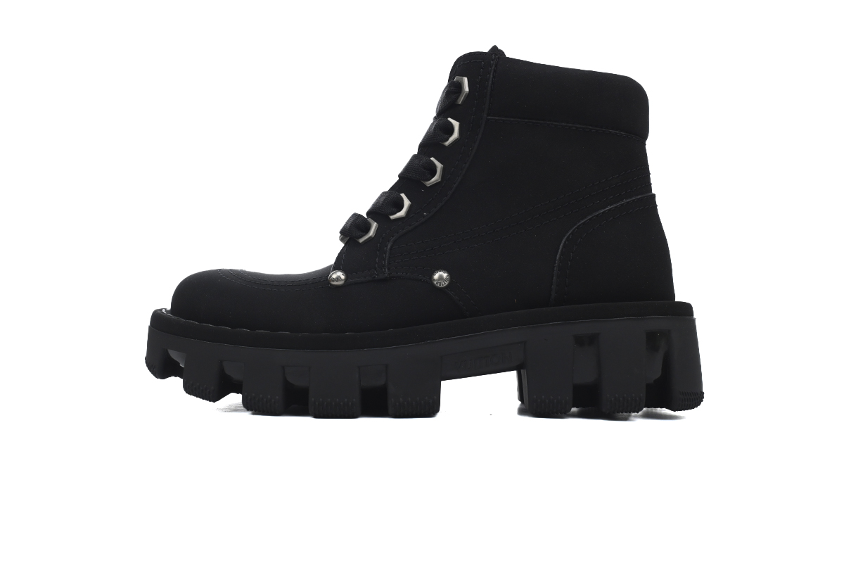 LOUIS VUITTON Martin Boots Black Suede