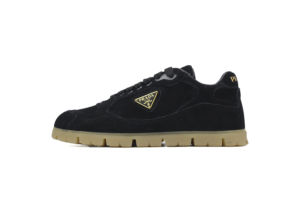 Prada Trail faded suede sneakers Black