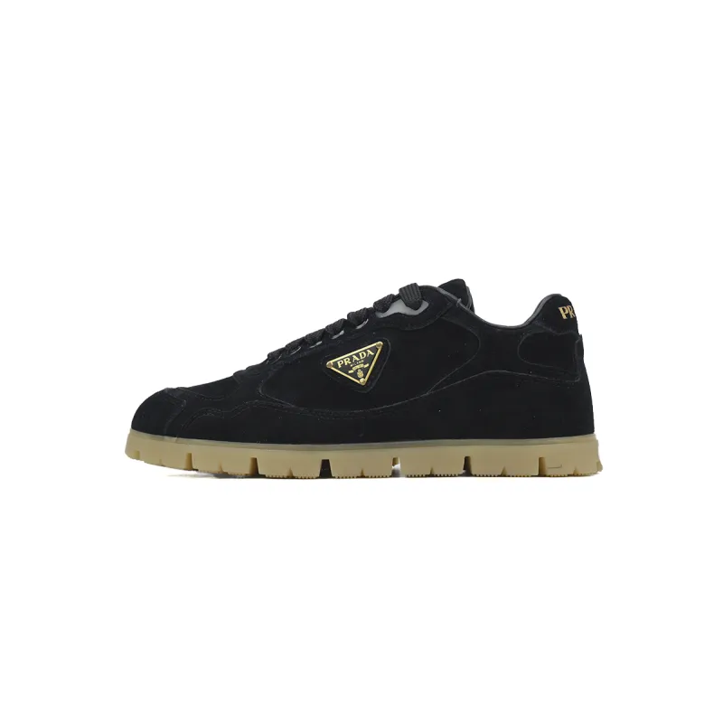 Prada Trail faded suede sneakers Black
