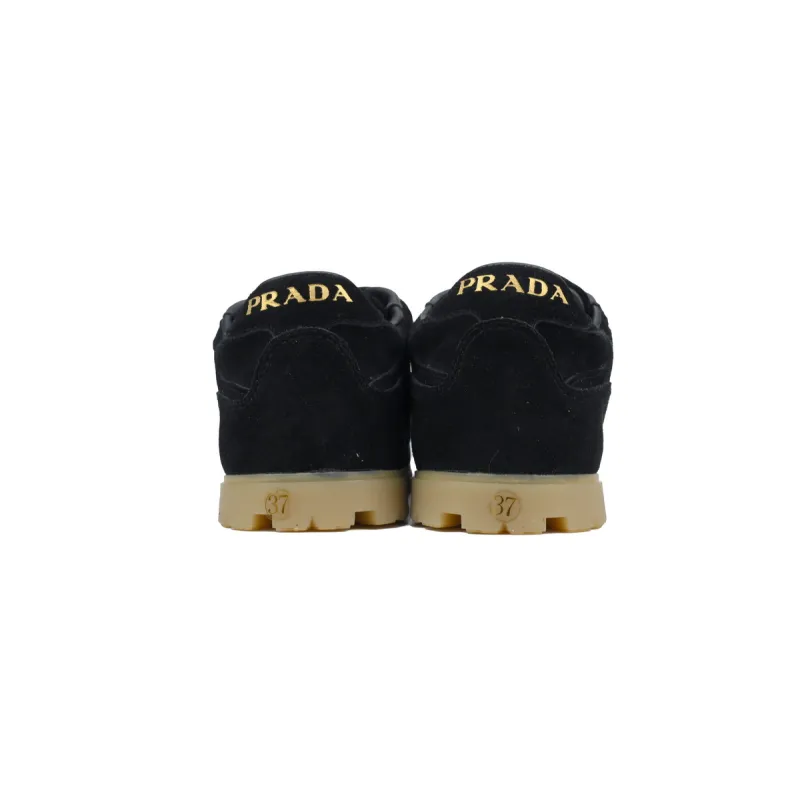 Prada Trail faded suede sneakers Black