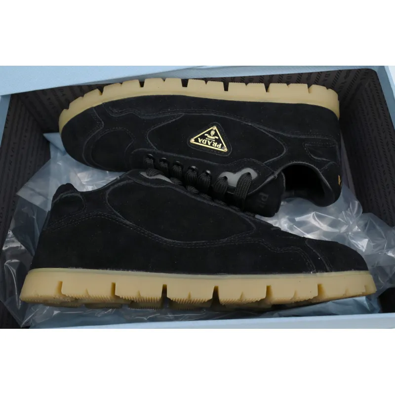 Prada Trail faded suede sneakers Black
