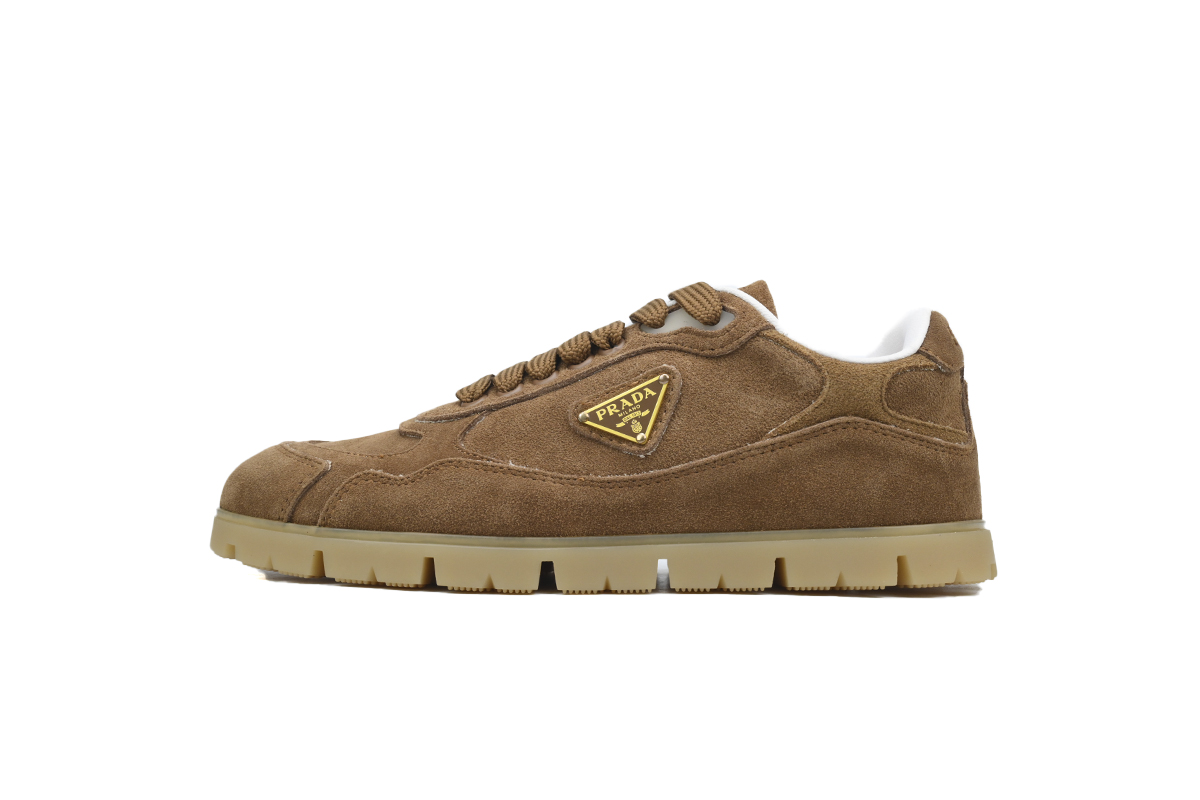 Prada Trail faded suede sneakers Brown