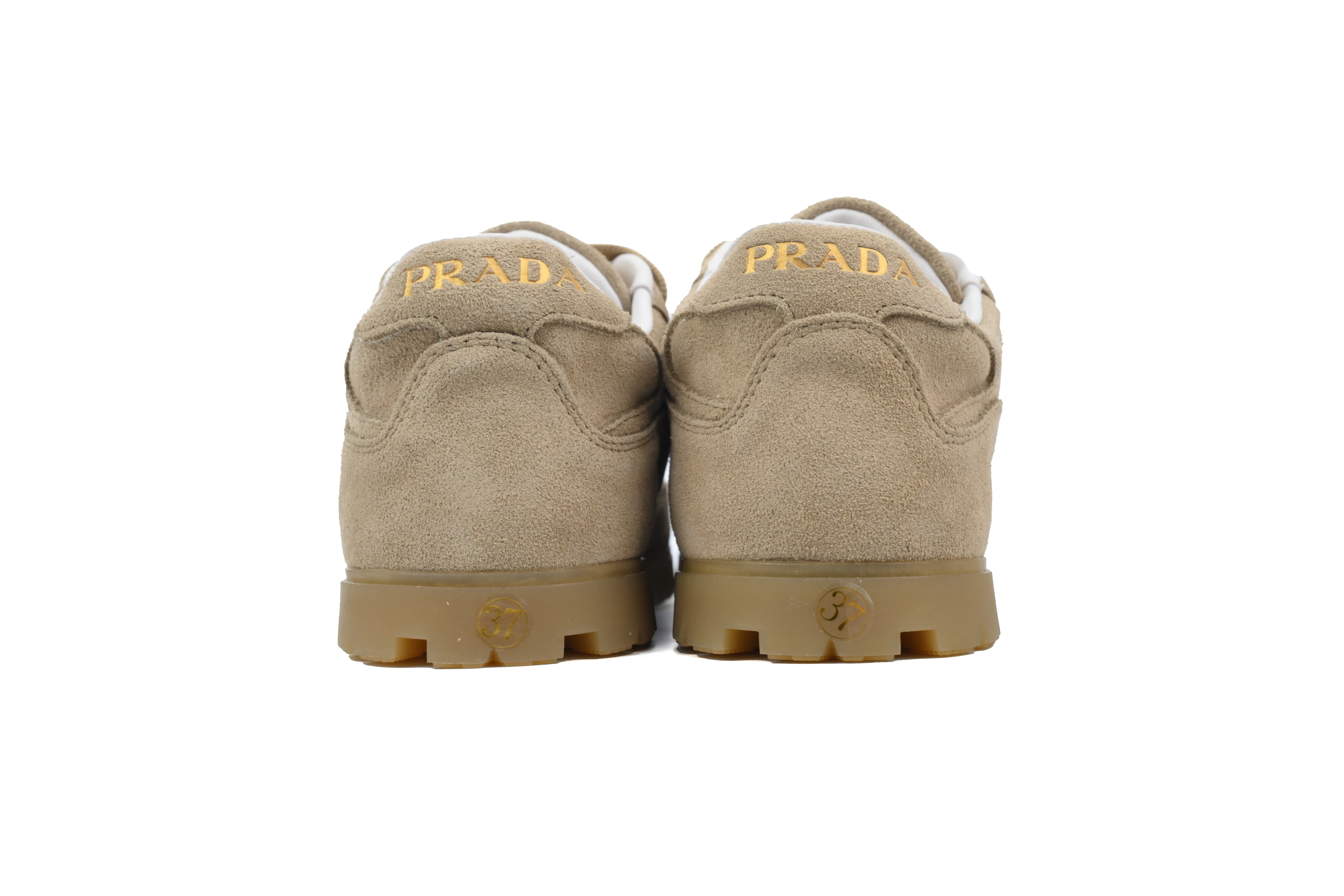 Prada Trail faded suede sneakers Khaki