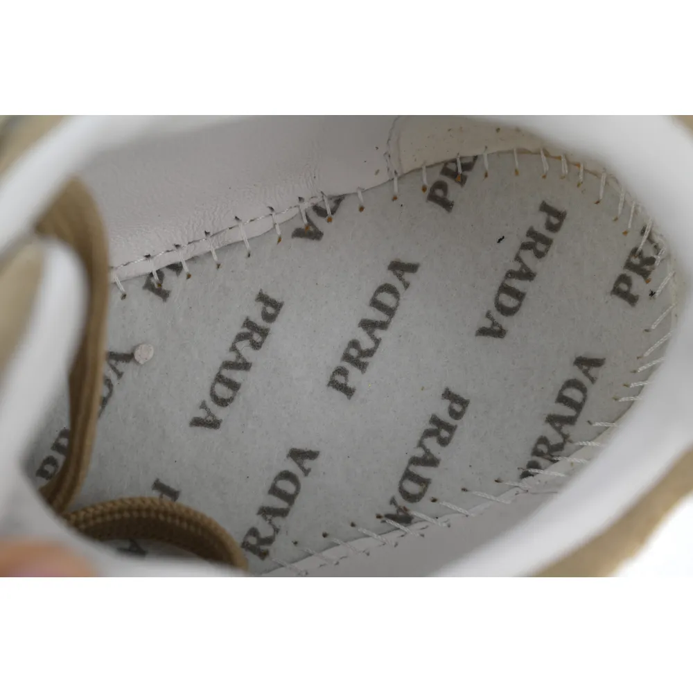 Prada Trail faded suede sneakers Khaki