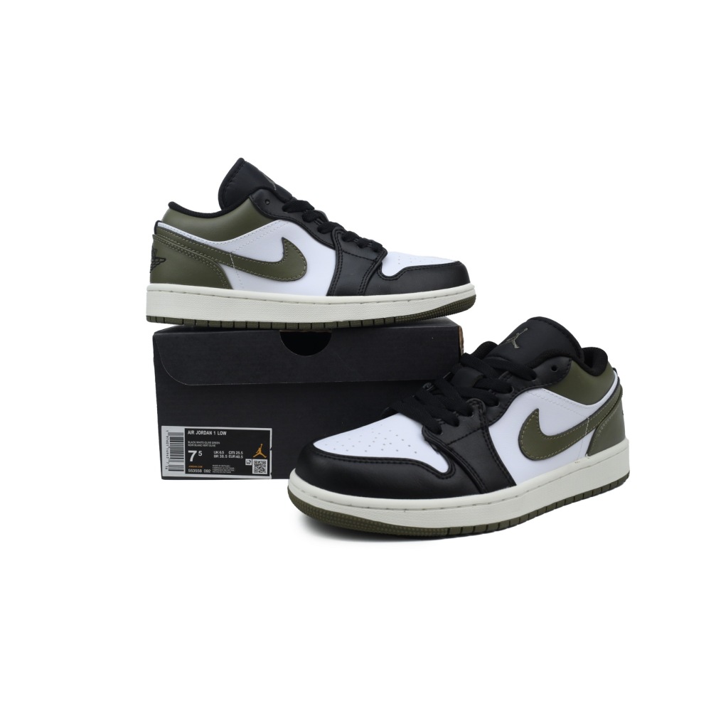 LJR Batch Air Jordan 1 Low 'Black Toe Medium Olive' 553558-092