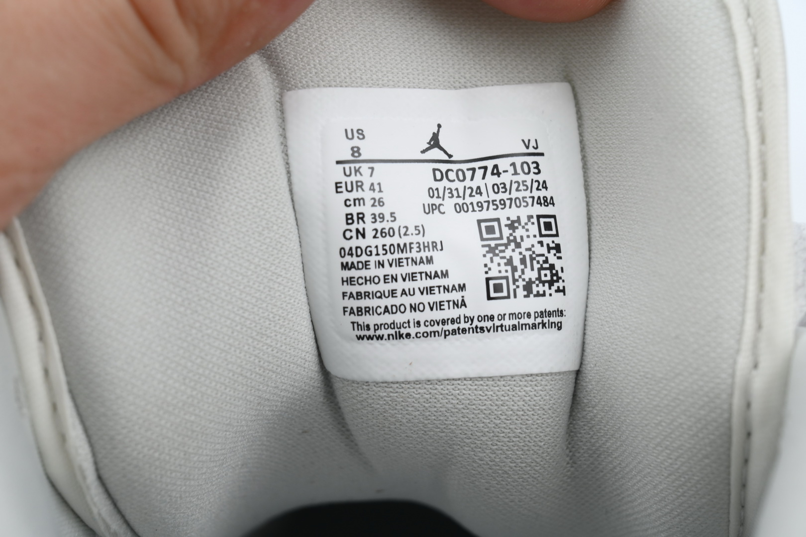 LJR Batch Air Jordan 1 Low "Light Grey/Sail" DC0774-103